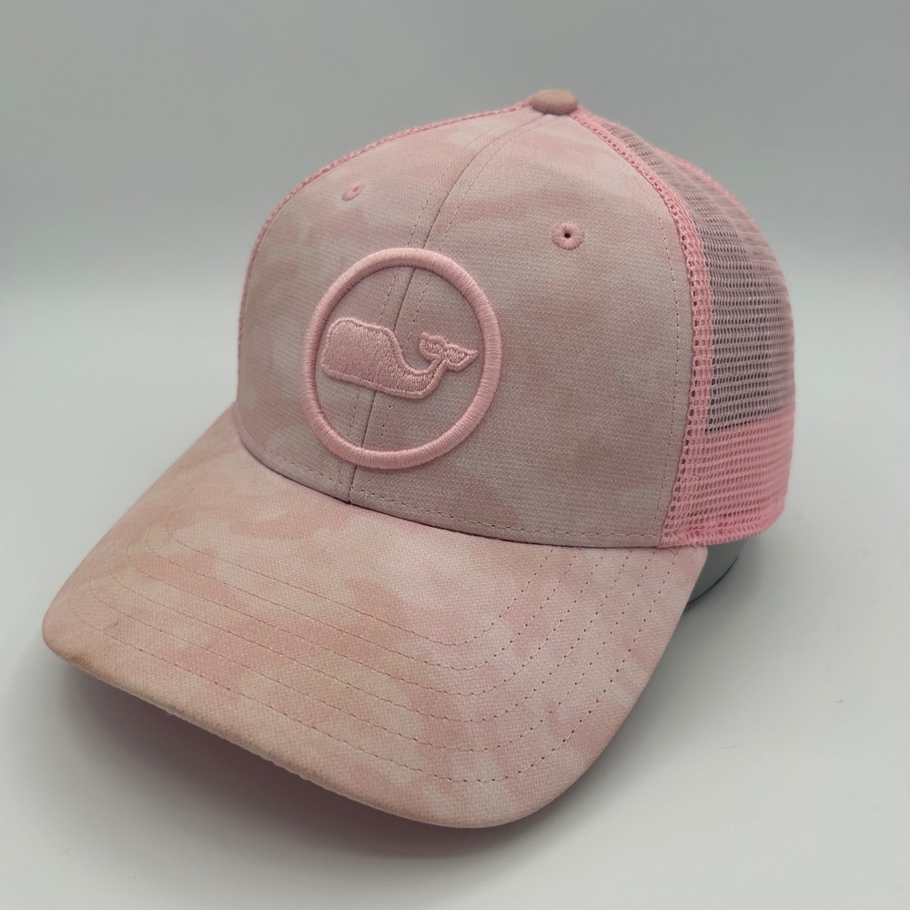 Vineyard Vines Trucker Hat Womens OS Pink Camo Preppy Coastal